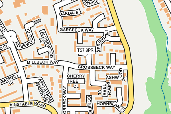 TS7 9PR map - OS OpenMap – Local (Ordnance Survey)