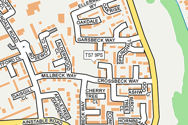 TS7 9PS map - OS OpenMap – Local (Ordnance Survey)