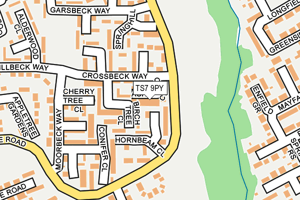 TS7 9PY map - OS OpenMap – Local (Ordnance Survey)