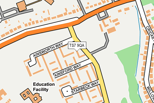 TS7 9QA map - OS OpenMap – Local (Ordnance Survey)