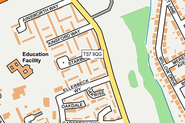 TS7 9QG map - OS OpenMap – Local (Ordnance Survey)