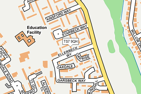 TS7 9QH map - OS OpenMap – Local (Ordnance Survey)