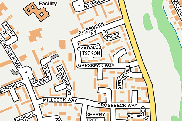 TS7 9QN map - OS OpenMap – Local (Ordnance Survey)