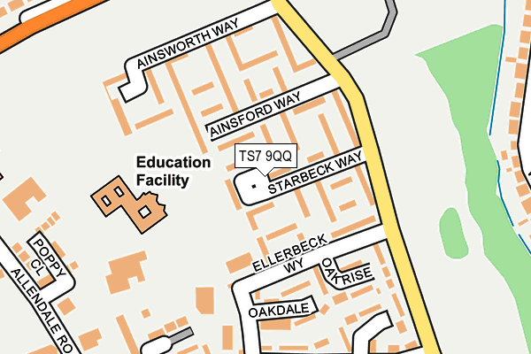 TS7 9QQ map - OS OpenMap – Local (Ordnance Survey)