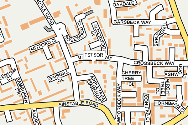 TS7 9QR map - OS OpenMap – Local (Ordnance Survey)