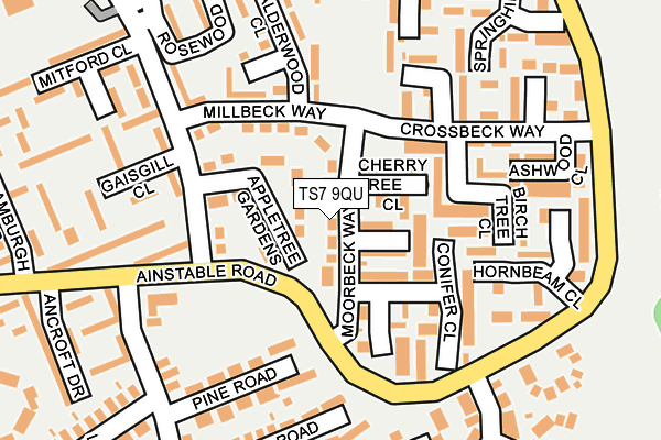 TS7 9QU map - OS OpenMap – Local (Ordnance Survey)