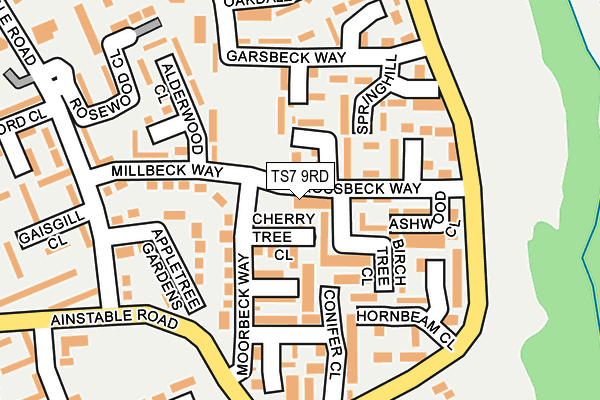 TS7 9RD map - OS OpenMap – Local (Ordnance Survey)