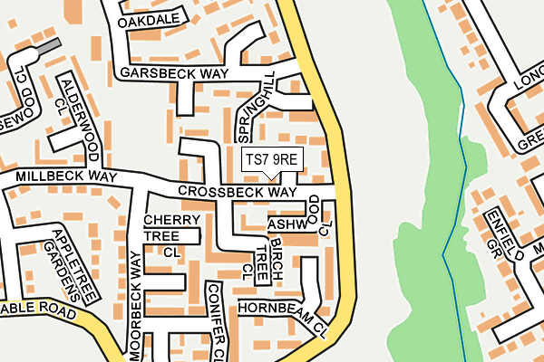 TS7 9RE map - OS OpenMap – Local (Ordnance Survey)