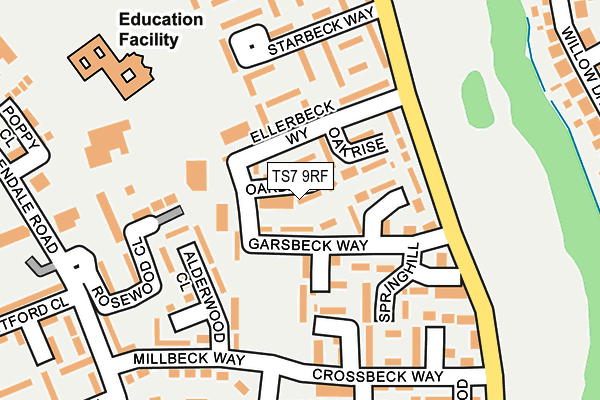 TS7 9RF map - OS OpenMap – Local (Ordnance Survey)