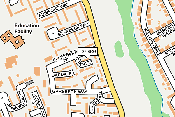 TS7 9RG map - OS OpenMap – Local (Ordnance Survey)