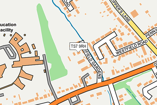 TS7 9RH map - OS OpenMap – Local (Ordnance Survey)