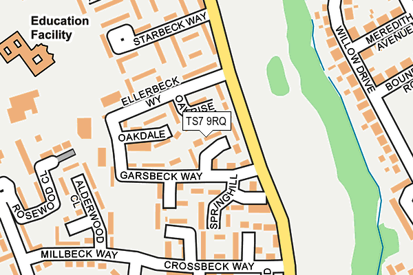 TS7 9RQ map - OS OpenMap – Local (Ordnance Survey)