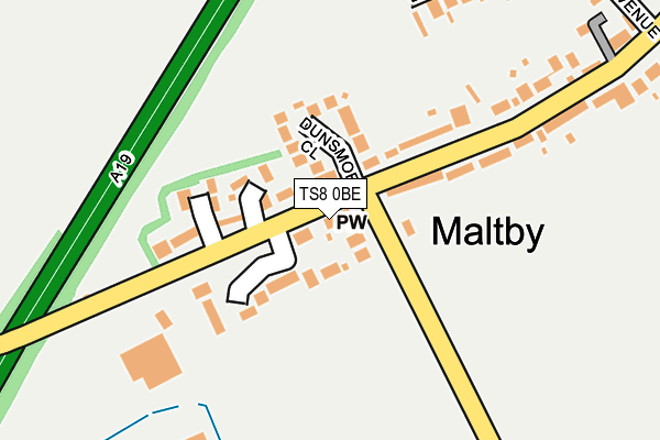 TS8 0BE map - OS OpenMap – Local (Ordnance Survey)