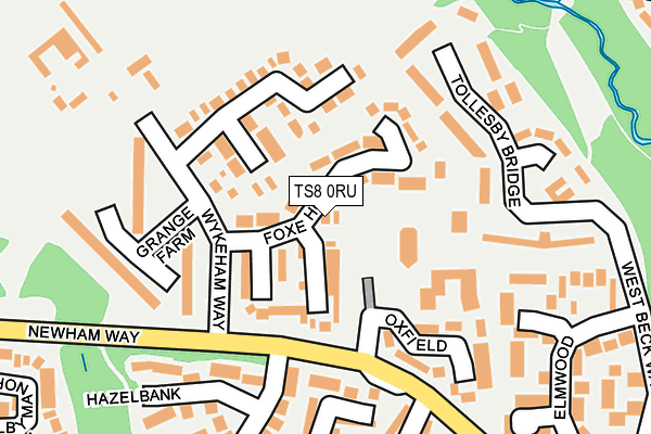 TS8 0RU map - OS OpenMap – Local (Ordnance Survey)