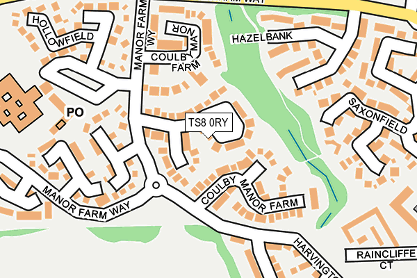 TS8 0RY map - OS OpenMap – Local (Ordnance Survey)