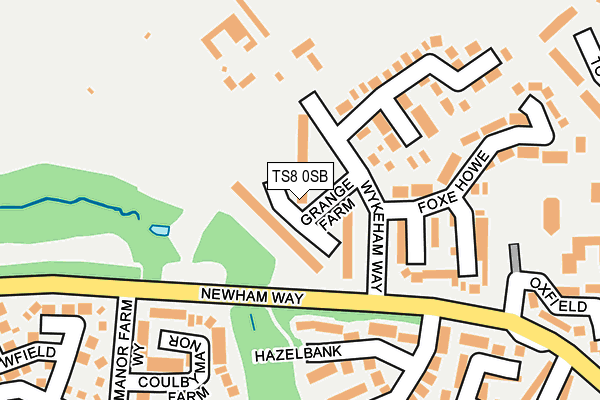 TS8 0SB map - OS OpenMap – Local (Ordnance Survey)