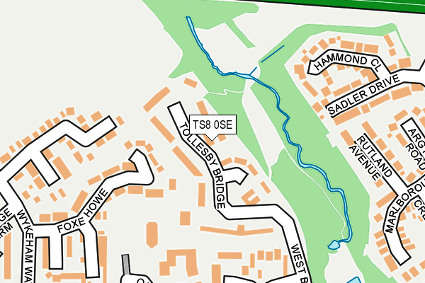 TS8 0SE map - OS OpenMap – Local (Ordnance Survey)