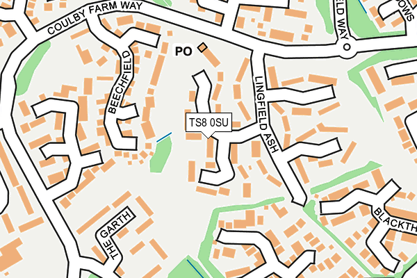 TS8 0SU map - OS OpenMap – Local (Ordnance Survey)