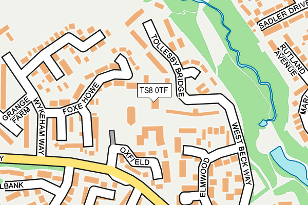 TS8 0TF map - OS OpenMap – Local (Ordnance Survey)