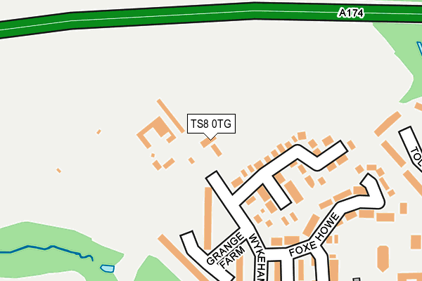 TS8 0TG map - OS OpenMap – Local (Ordnance Survey)