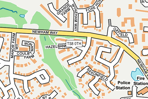 TS8 0TH map - OS OpenMap – Local (Ordnance Survey)