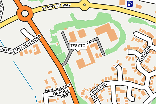 TS8 0TQ map - OS OpenMap – Local (Ordnance Survey)