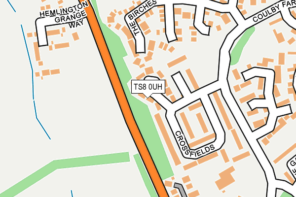 TS8 0UH map - OS OpenMap – Local (Ordnance Survey)