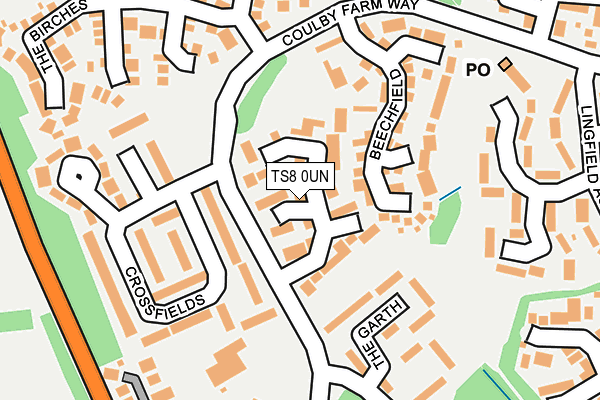 TS8 0UN map - OS OpenMap – Local (Ordnance Survey)