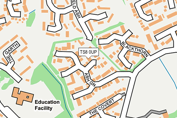 TS8 0UP map - OS OpenMap – Local (Ordnance Survey)