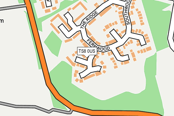 TS8 0US map - OS OpenMap – Local (Ordnance Survey)