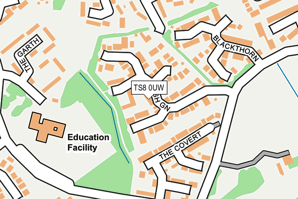 TS8 0UW map - OS OpenMap – Local (Ordnance Survey)