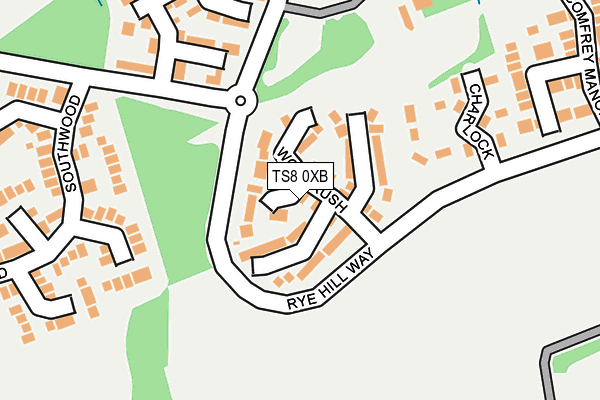 TS8 0XB map - OS OpenMap – Local (Ordnance Survey)