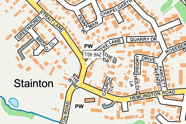 Map of THE STAINTON INN AND TEA ROOMS LTD at local scale