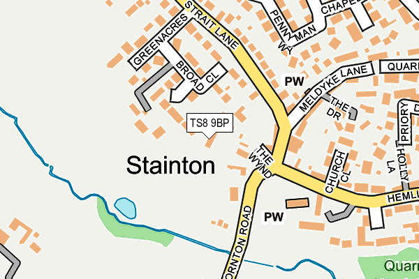 TS8 9BP map - OS OpenMap – Local (Ordnance Survey)