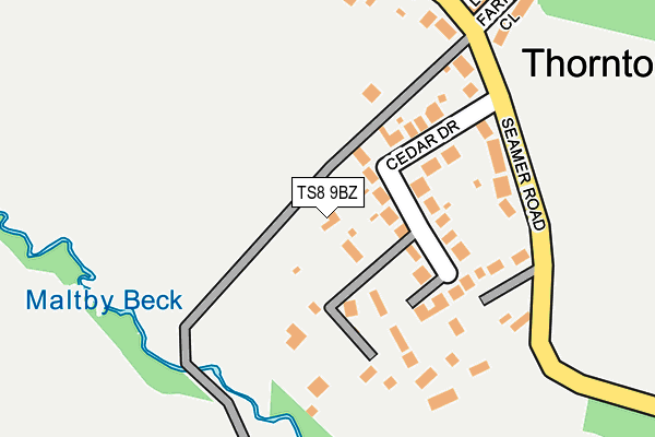 TS8 9BZ map - OS OpenMap – Local (Ordnance Survey)