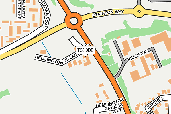 TS8 9DE map - OS OpenMap – Local (Ordnance Survey)