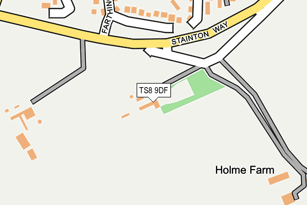 TS8 9DF map - OS OpenMap – Local (Ordnance Survey)