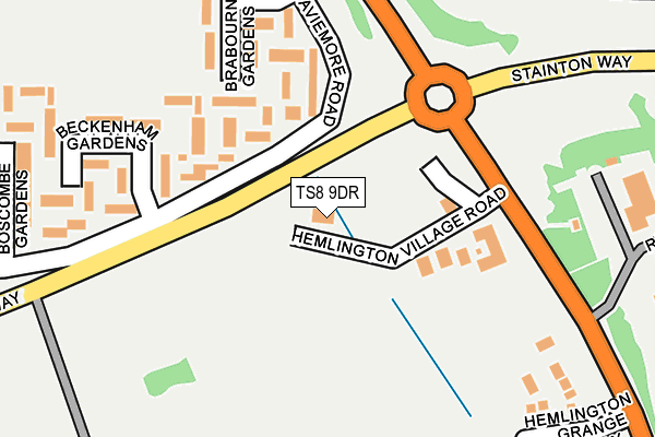 TS8 9DR map - OS OpenMap – Local (Ordnance Survey)
