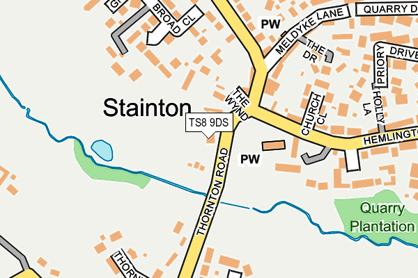 TS8 9DS map - OS OpenMap – Local (Ordnance Survey)