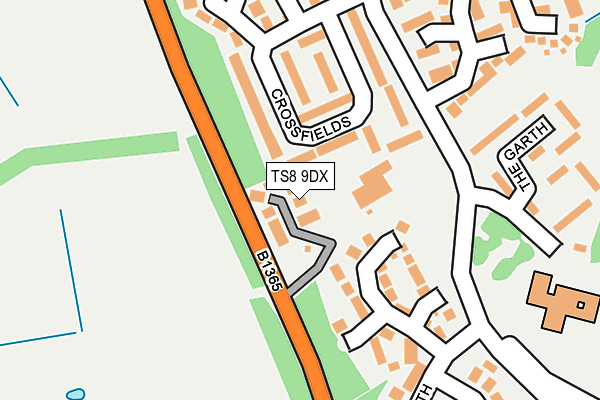 TS8 9DX map - OS OpenMap – Local (Ordnance Survey)