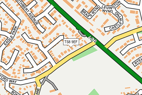 TS8 9EF map - OS OpenMap – Local (Ordnance Survey)