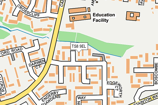 TS8 9EL map - OS OpenMap – Local (Ordnance Survey)