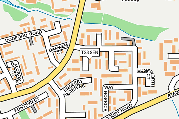 TS8 9EN map - OS OpenMap – Local (Ordnance Survey)