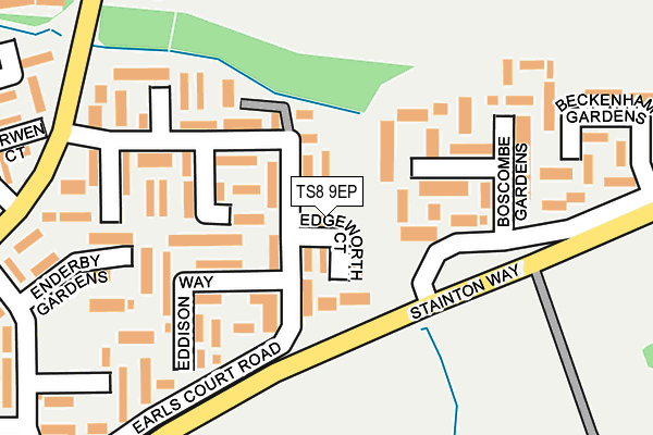 TS8 9EP map - OS OpenMap – Local (Ordnance Survey)