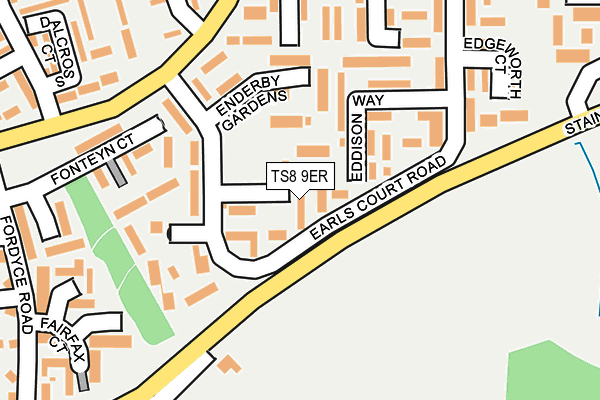 TS8 9ER map - OS OpenMap – Local (Ordnance Survey)