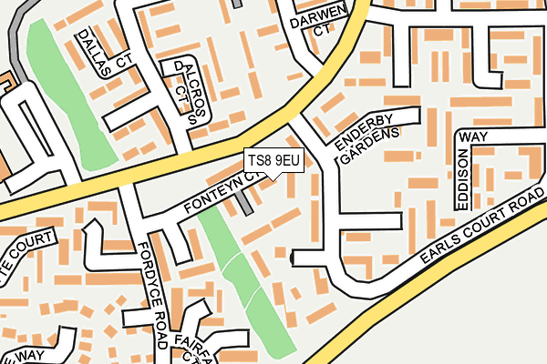 TS8 9EU map - OS OpenMap – Local (Ordnance Survey)