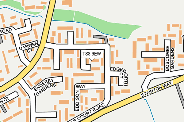 TS8 9EW map - OS OpenMap – Local (Ordnance Survey)