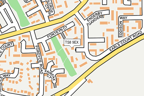 TS8 9EX map - OS OpenMap – Local (Ordnance Survey)