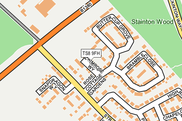 TS8 9FH map - OS OpenMap – Local (Ordnance Survey)