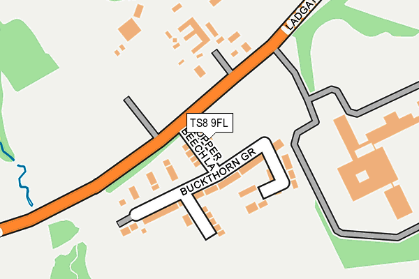 TS8 9FL map - OS OpenMap – Local (Ordnance Survey)